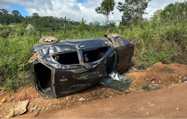 Produtor rural morre após carro capotar em estrada vicinal no interior baiano
