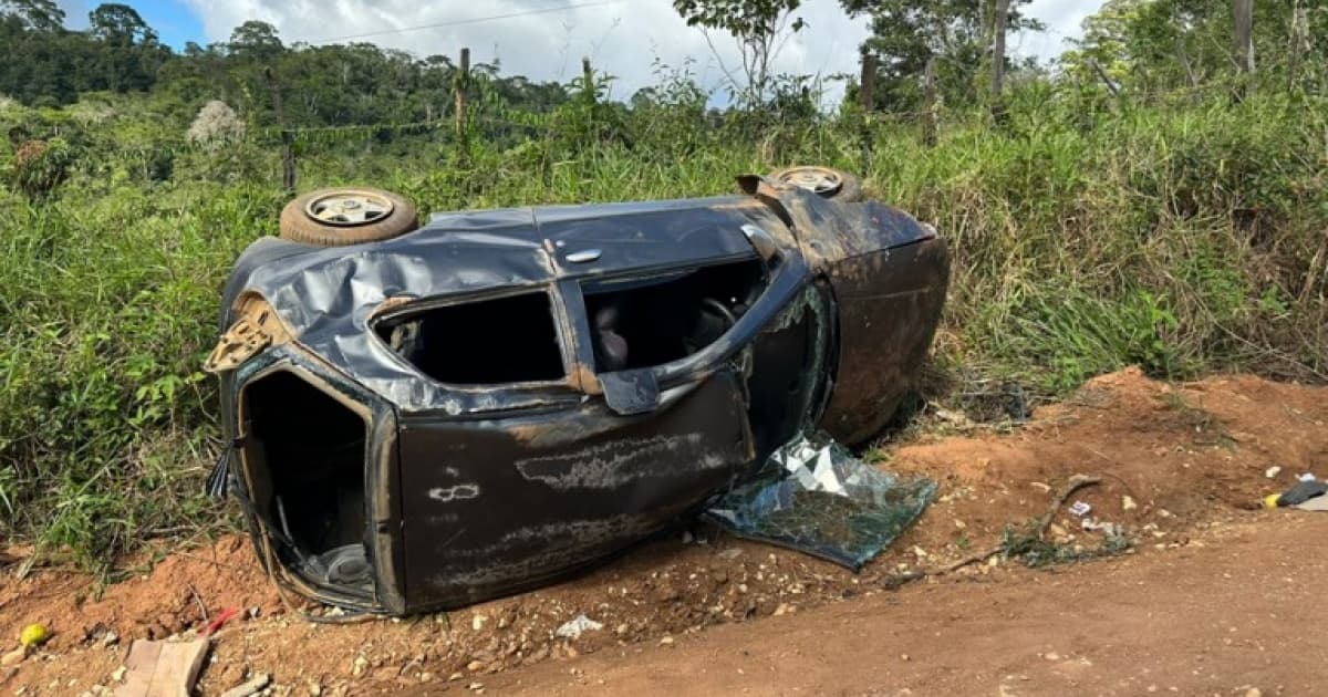 Produtor rural morre após carro capotar em estrada vicinal no interior baiano