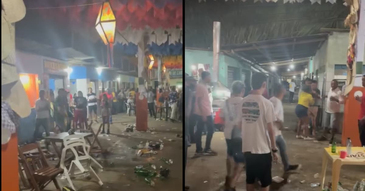 VÍDEO: Briga generalizada durante o São João de Apuarema leva pânico a população 