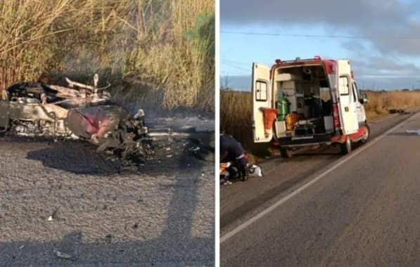 Mulher morre em colisão de carro com motocicleta na BA-262, em Vitória da Conquista