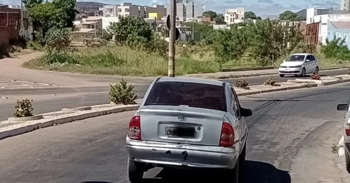 Foto de carro que atropelou criança em Guanambi
