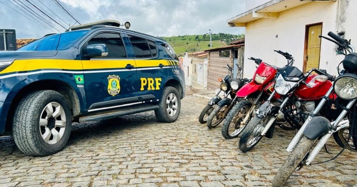 PRF recupera cinco motocicletas com registro de roubo em oficina no Centro Sul baiano 