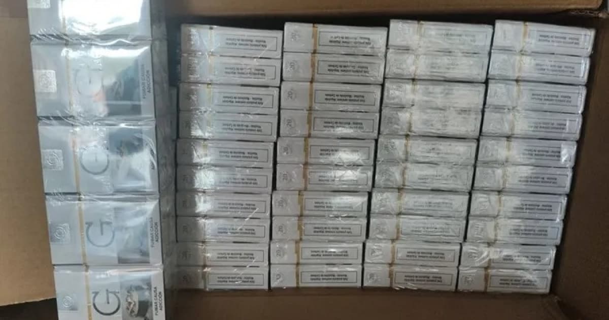 Carga de cigarros contrabandeados apreendida em Brumado