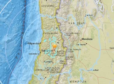Tremor de magnitude 5,4 é registrado no Chile; não há relatos de feridos