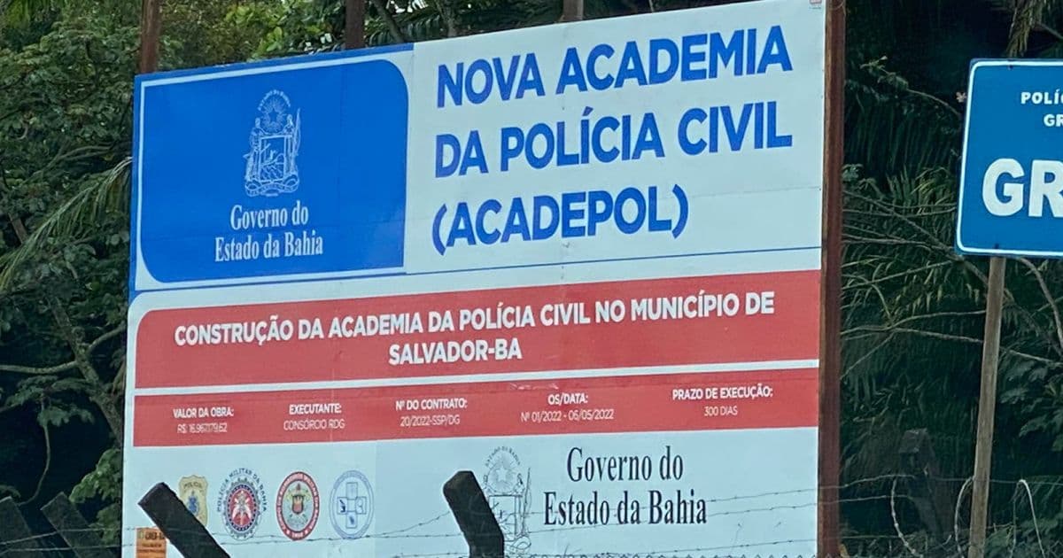 Obras da nova Academia de Polícia em Salvador ainda aguardam cessão de uso do solo