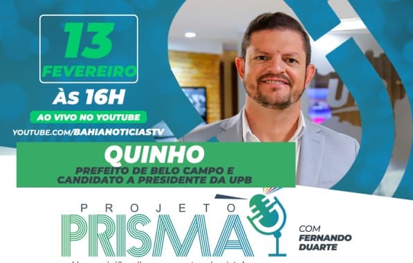 Futuro presidente da UPB, Quinho é o entrevistado do Projeto Prisma na segunda-feira