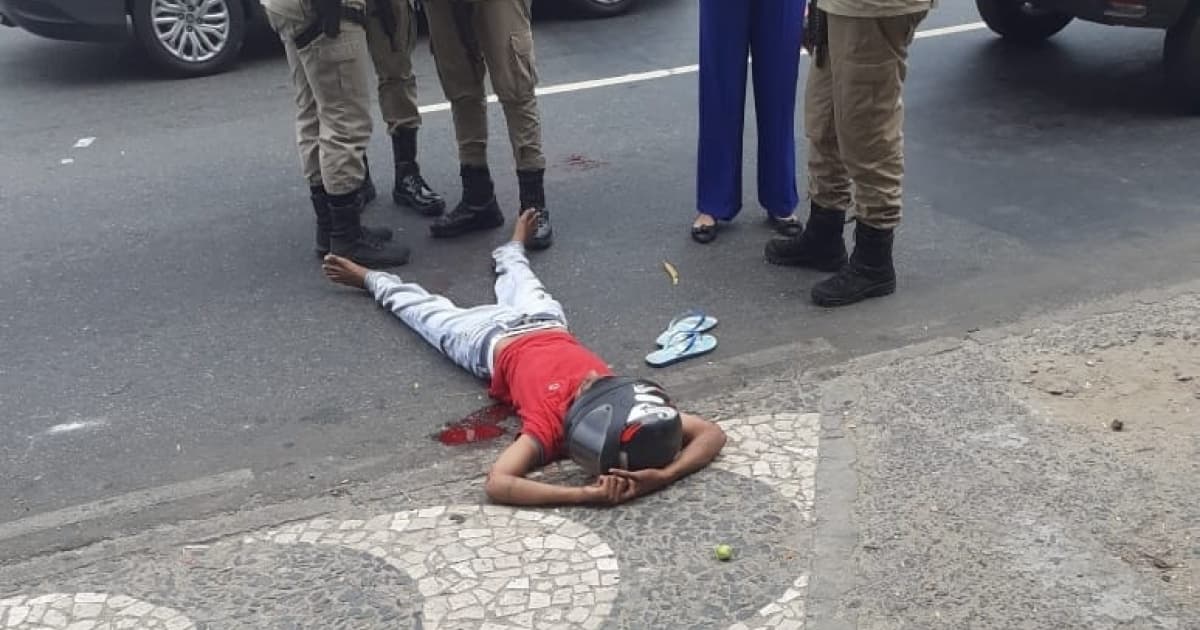 Suposto policial reage a assalto e homem é baleado em frente ao Hospital São Rafael
