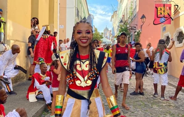 Olodum já se concentra no Pelourinho em primeiro dia de desfile no carnaval