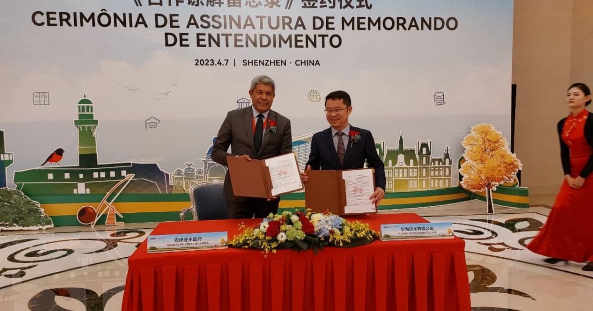 Jerônimo assina novo acordo para ampliar parceria tecnológica com empresa chinesa 