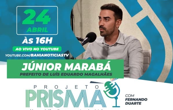 Prefeito de Luís Eduardo Magalhães, Júnior Marabá é o entrevistado do Projeto Prisma nesta segunda-feira