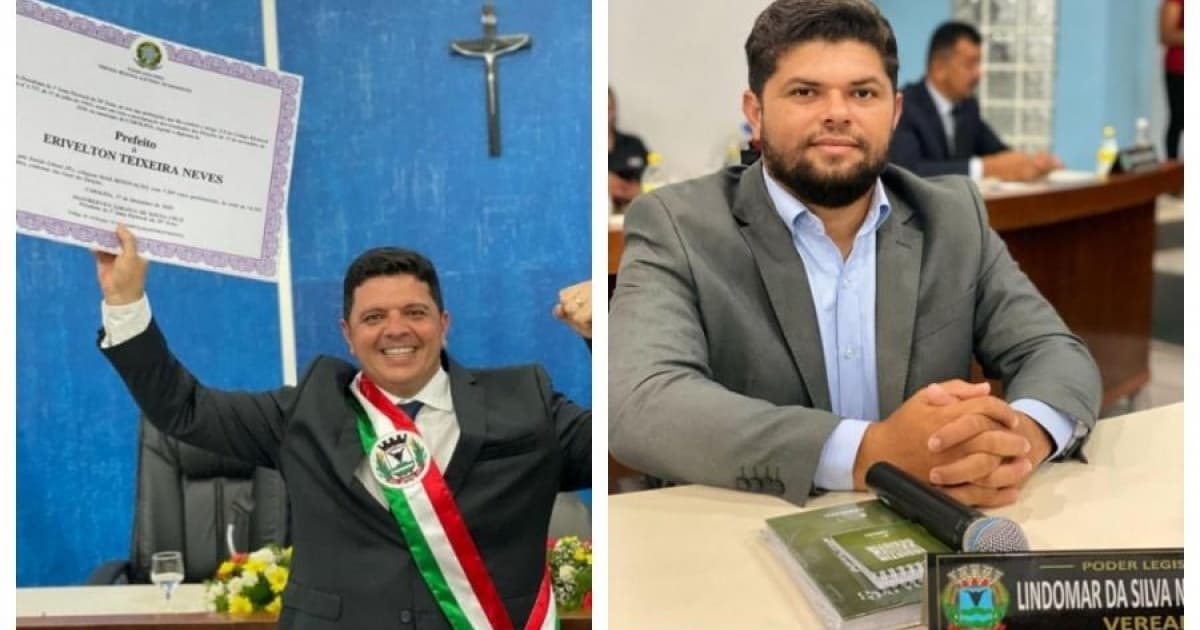 prefeito de Carolina, Erivelton Teixeira Neves, e o vereador Lindomar da Silva Nascimento 