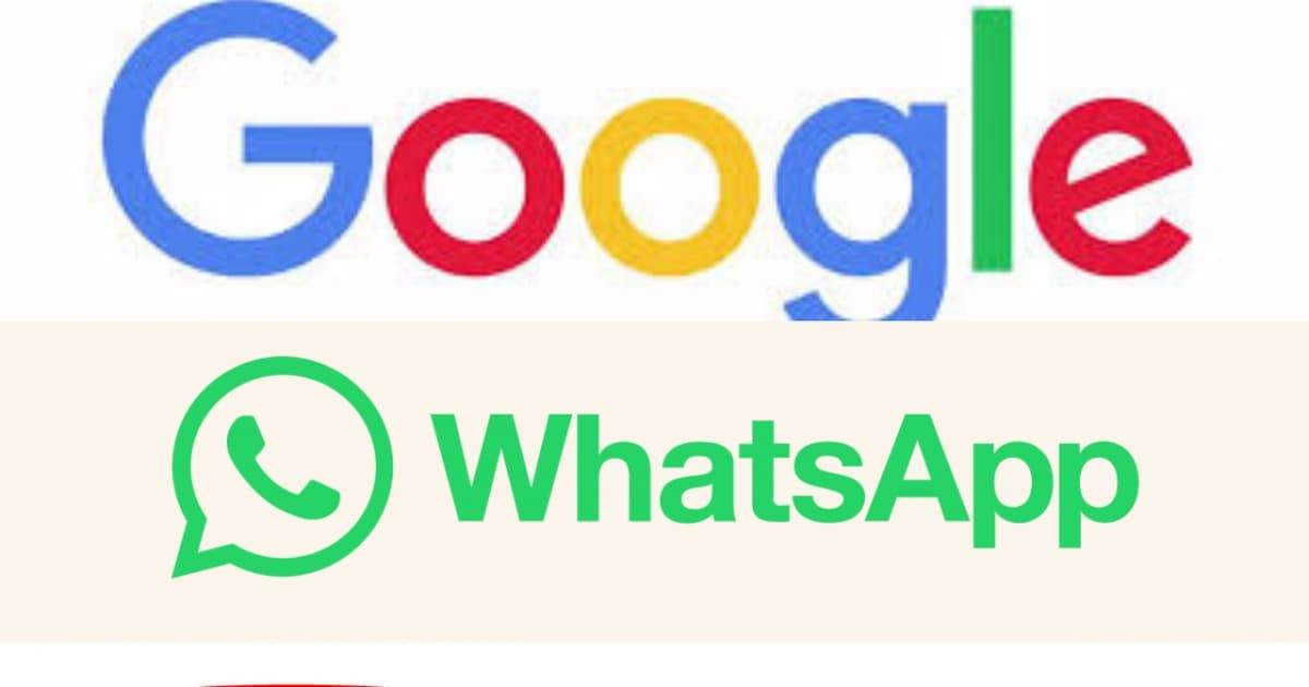 Google, WhatsApp e YouTube