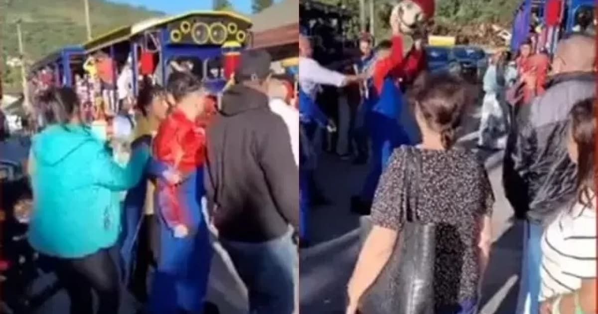 VÍDEO: Briga entre Homem-Aranha, Pantera Negra e Super Mario de trenzinho no RJ repercute nas redes