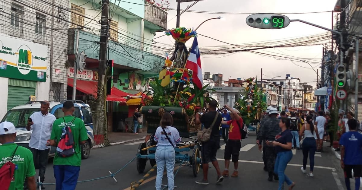 Movimentação é tranquila no Largo da Lapinha para comemorar 2 de Julho