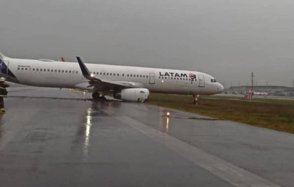 VÍDEO: Passageiro filma momento em que avião derrapa durante pouso