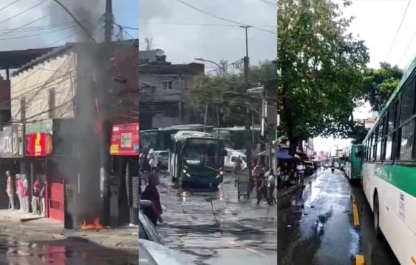 VÍDEO: Poste pega fogo, fiação cai em pista e trava trânsito em São Marcos