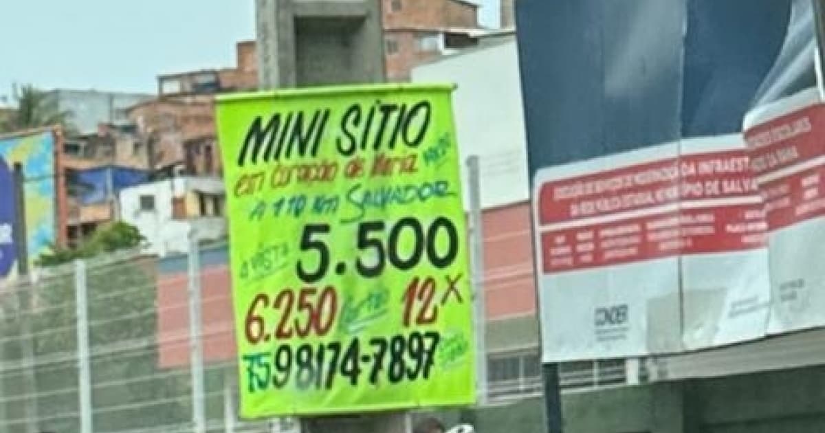 Espalhadas em Salvador, placas de venda de sítio são irregulares, segundo Sedur