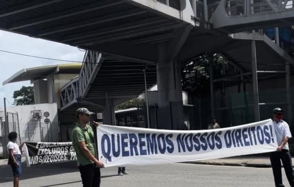 VÍDEO: Ex-funcionários da CSN fazem nova manifestação e deixam trânsito travado na região da rodoviária