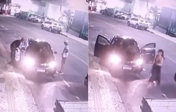 VÍDEO: Bandidos abordam motorista e roubam carro em bairro nobre de Salvador