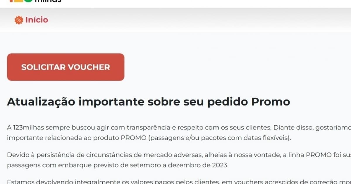 123 Milhas entra com pedido de recuperação judicial 