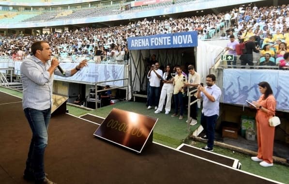 Bruno Reis anuncia ações para o público jovem durante abertura do NAU Fest na Arena Fonte Nova