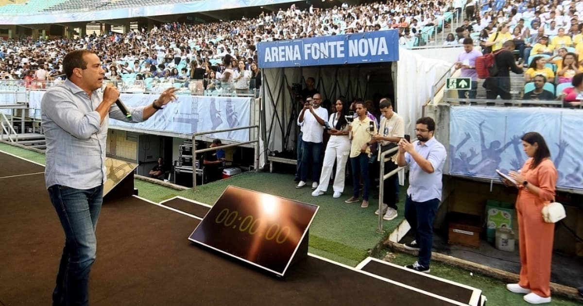 Bruno Reis anuncia ações para o público jovem durante abertura do NAU Fest na Arena Fonte Nova