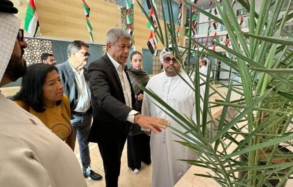 Nos Emirados Árabes, Jerônimo Rodrigues visita plantação de tâmaras que poderão ser produzidas na Bahia 