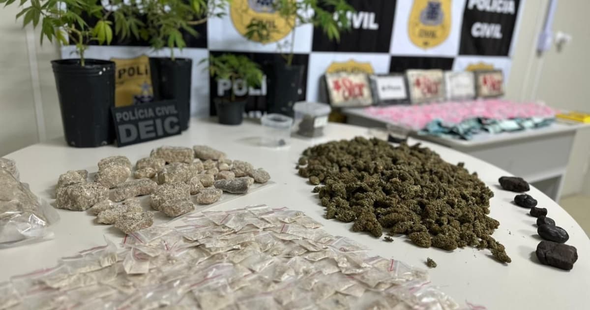 Polícia prende homem com R$ 1 milhão em drogas que seriam vendidas no Carnaval de Salvador