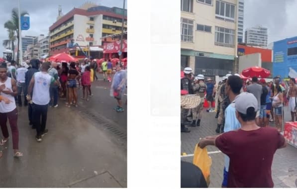 VÍDEO: Com chuva forte, ambulantes temem segurança em passarela e fazem novo protesto no circuito Barra/Ondina