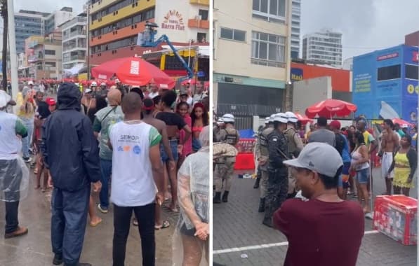 VÍDEO: Com chuva forte, ambulantes temem segurança em passarela e fazem novo protesto no circuito Barra/Ondina