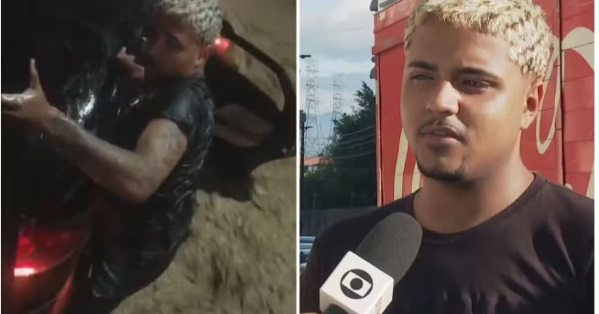 VÍDEO: Jovem salva família de ser levada por enxurrada no Rio de Janeiro