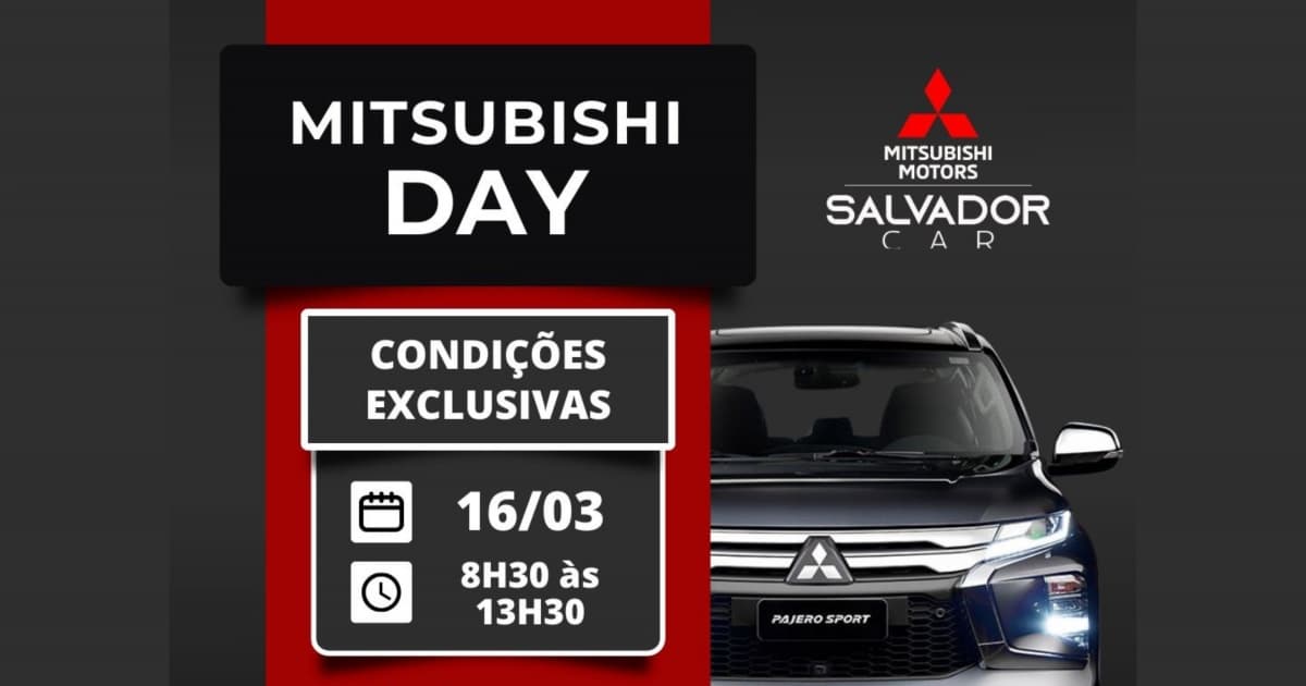 Salvador Car realiza "Mitsubishi Day" neste sábado com ofertas exclusivas