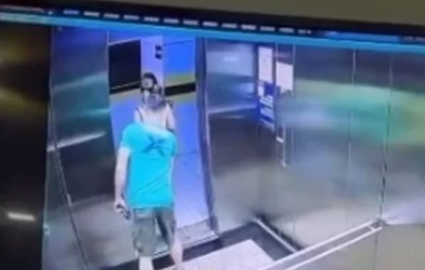 VÍDEO: Homem é flagrado apalpando mulher em elevador no Ceará; suspeito foi demitido de emprego