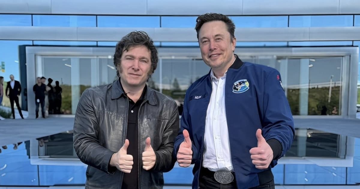Milei se encontra com Elon Musk e oferece ajuda na disputa contra o STF no Brasil