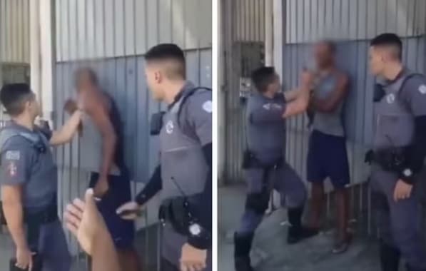 VÍDEO: PM joga spray de pimenta no rosto de homem negro imobilizado em São Paulo