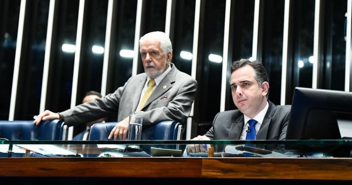 Rodrigo Pacheco e Jaques Wagner no Senado