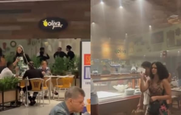 VÍDEO: Fumaceiro invade restaurante e atrapalha jantar do Dia dos Namorados em shopping de Salvador 