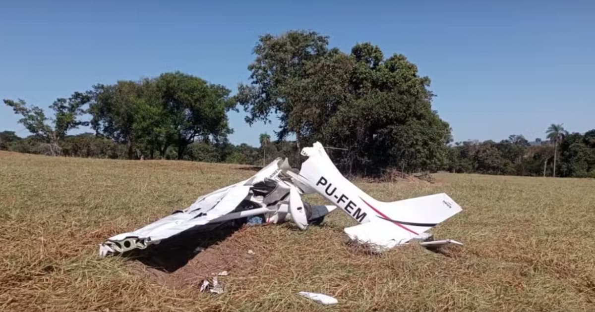 Duas pessoas morrem em queda de avião em cidade do Mato Grosso