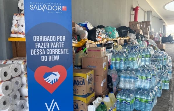 Centro de Convenções Salvador encerra campanha de doações ao RS; mais de seis toneladas de donativos foram arrecadados 