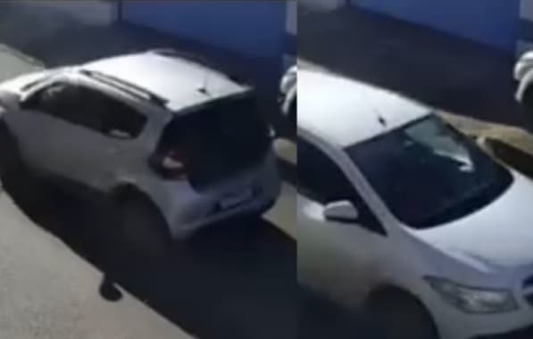 VÍDEO: Criminosos abordam motorista e roubam carro no bairro de Águas Claras, em Salvador