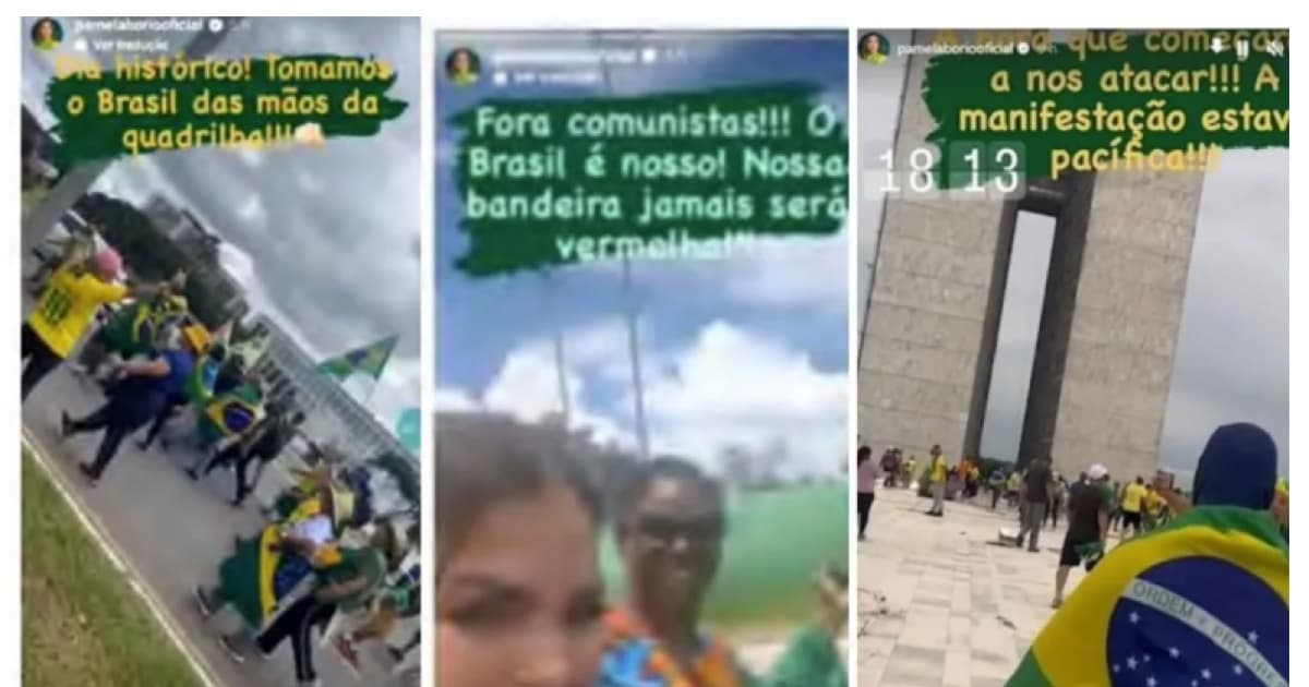 PGR denuncia ex-primeira-dama da Paraíba Pâmela Monique Cardoso Bório por participação nos atos de 8 de janeiro.
