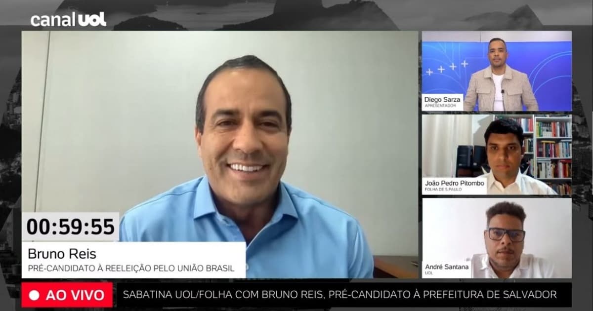 Em sabatina Uol/Folha, Bruno Reis aponta bons indicadores da gestão em Salvador