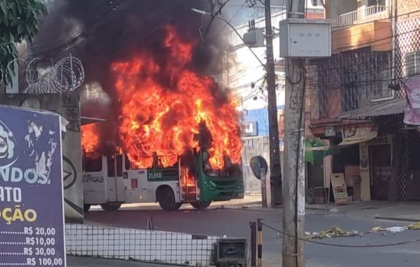 Após ônibus ser incendiado, Polícia Militar intensifica policiamento no Cabula  