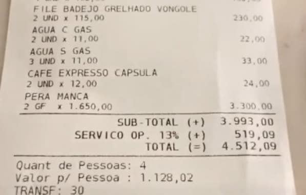 Amigos se confundem durante jantar em restaurante de Salvador, pedem vinho de R$ 1.650 e pagam conta de R$ 4.500