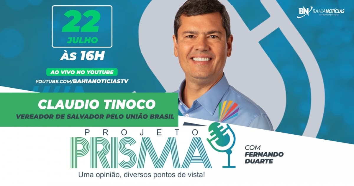 Projeto Prisma entrevista vereador Claudio Tinoco nesta segunda-feira