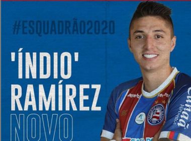 Bahia anuncia contratação do atacante colombiano Juan Pablo Ramirez