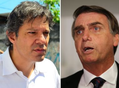 CNT/MDA: Pela primeira vez, Haddad e Bolsonaro aparecem empatados no 1Âº turno