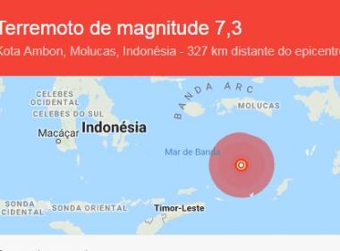 Terremoto atinge leste da Indonésia; não há alerta de tsunami