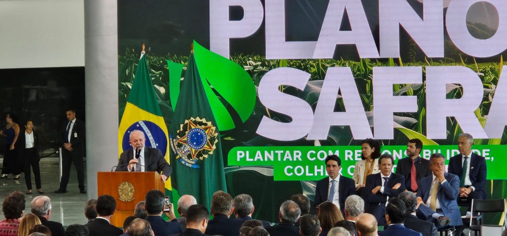 Presidente Lula durante lanÃ§amento do Plano Safra 2024